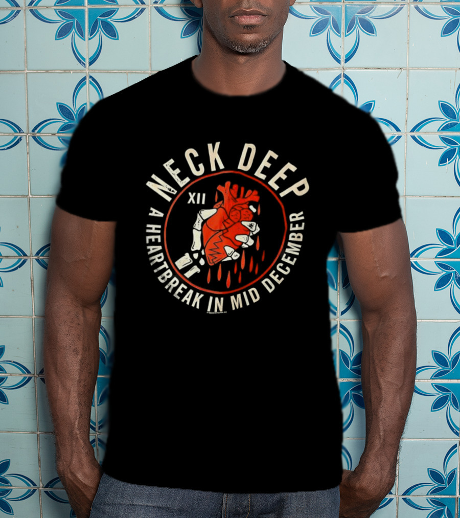 Neck Deep A Heartbreak In Mid December XII Heart Dripping Red T-Shirt