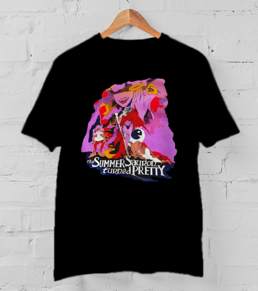 The Summer Sauron Turned Pretty Immerstroy Psychedelic 70s Fantasy T-Shirt