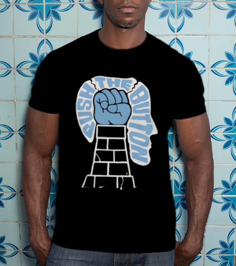 Push The Button Fist Tower Iconic Print T-Shirt