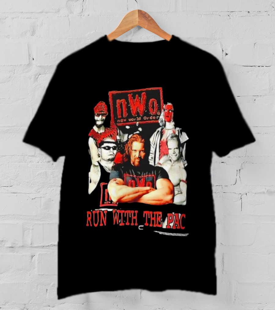 WCW NWo New World Order Wolfpac Run With The Pac T-Shirt