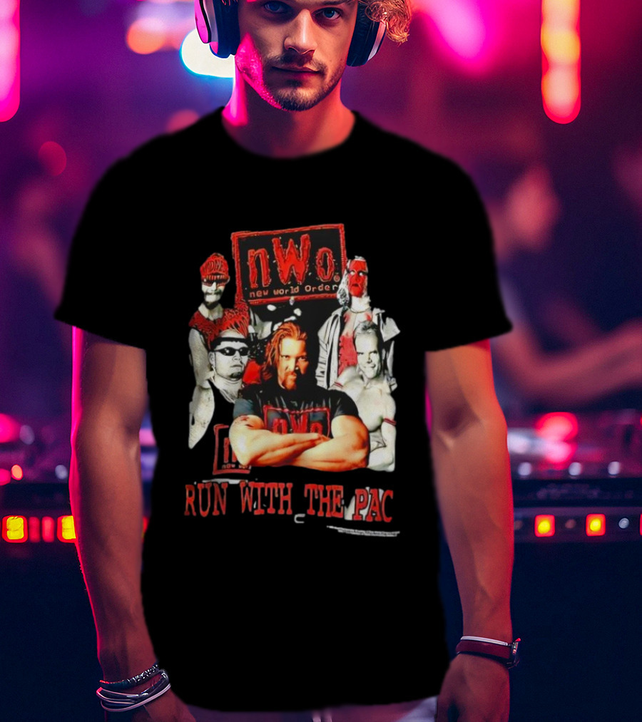 WCW NWo New World Order Wolfpac Run With The Pac T-Shirt