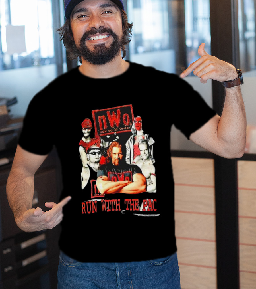 WCW NWo New World Order Wolfpac Run With The Pac T-Shirt