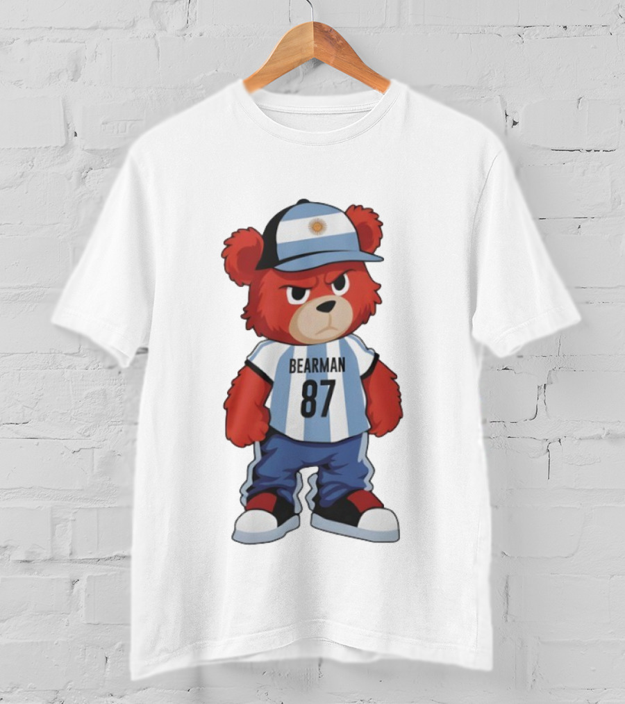 Bearman 87 Argentina Football Bear Oliver T-Shirt