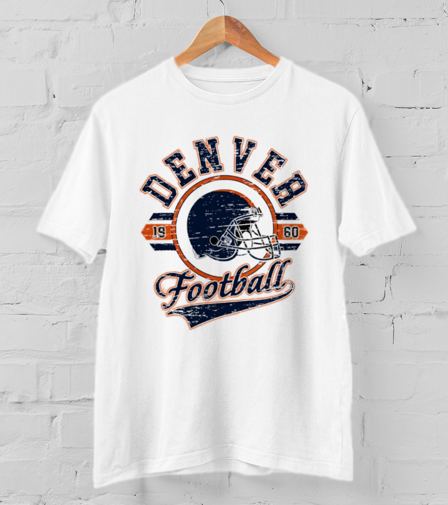 Denver Broncos 1960 Helmet Football Vintage Heritage T-Shirt