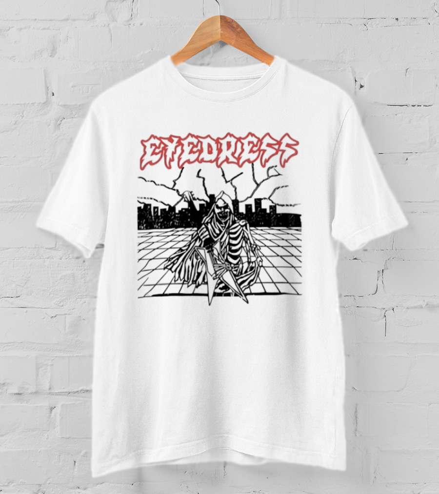 Eyedress Hesher Lightning Skeleton Design T-Shirt