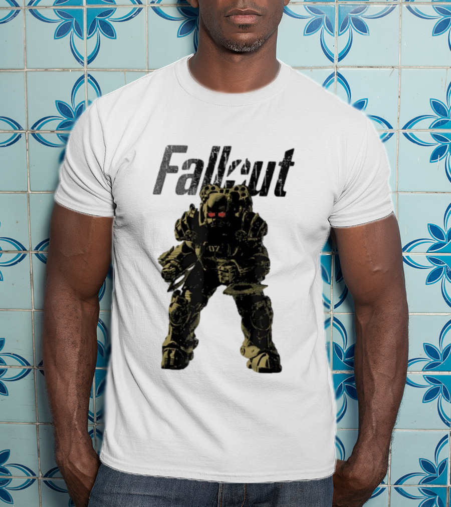 Fallout Power Armor Iconic Gaming Symbol Bold Apocalyptic Style T-Shirt