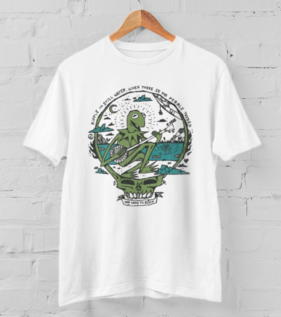 Frog The Kermit X Grateful Dead Ripple In Still Water When There Is No Ripple People Tossed Bango T-Shirt