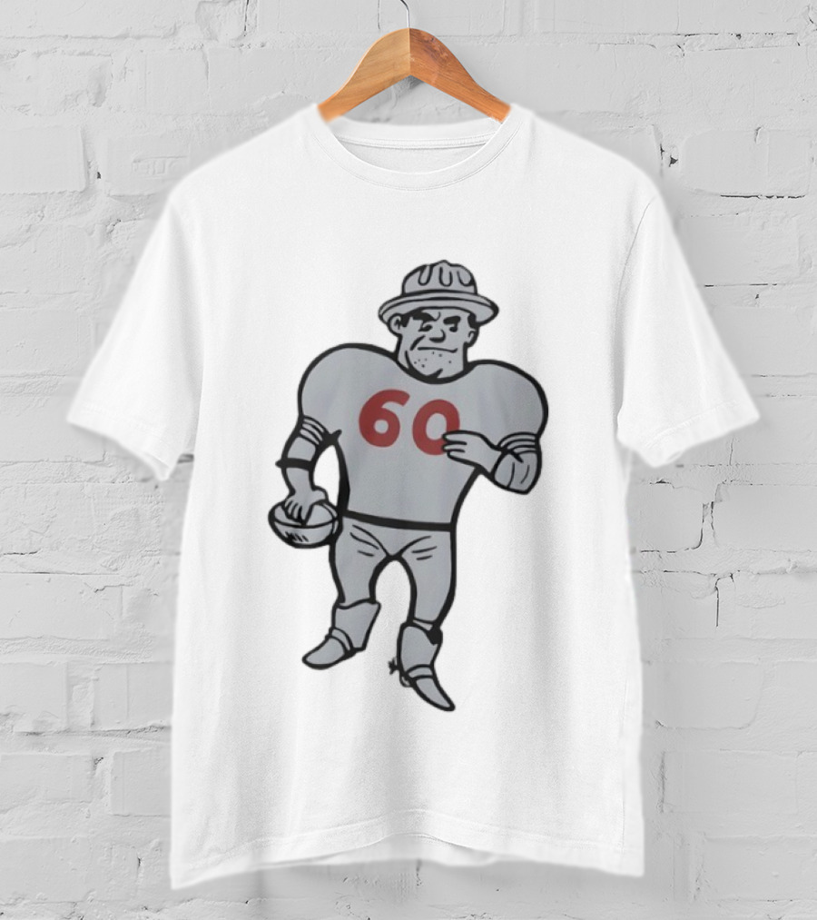Houston Oilers Football Player Cartoon Character 60 T-Shirt