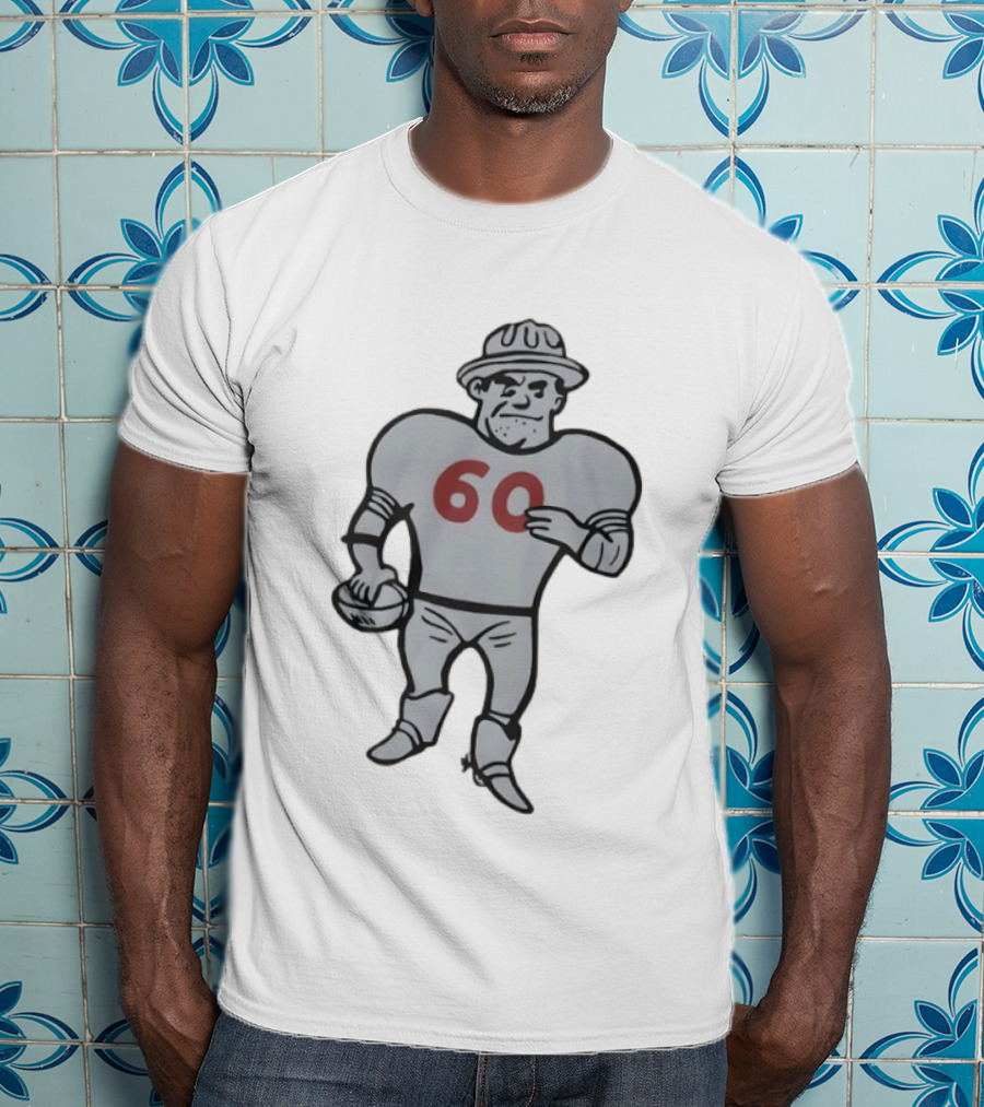 Houston Oilers Football Player Cartoon Character 60 T-Shirt
