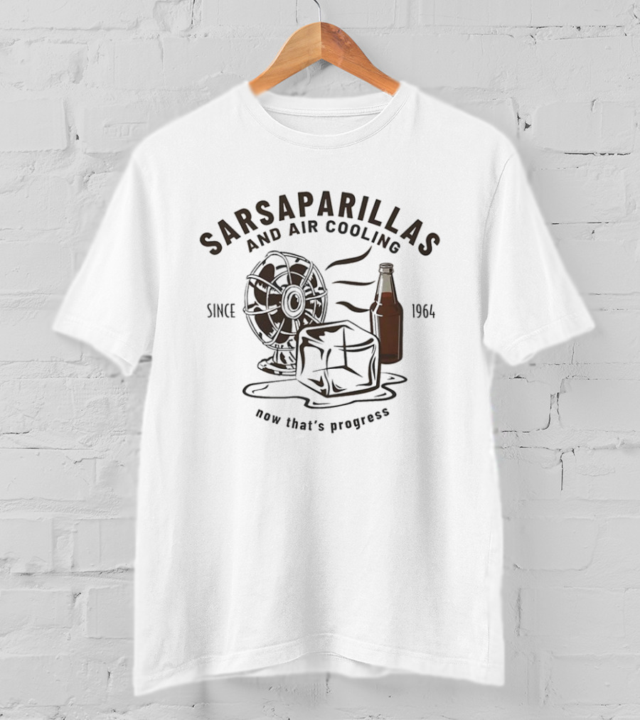 Sarsaparillas And Air Cooling Since 1964 Retro Carbonated Drinks Progress T-Shirt