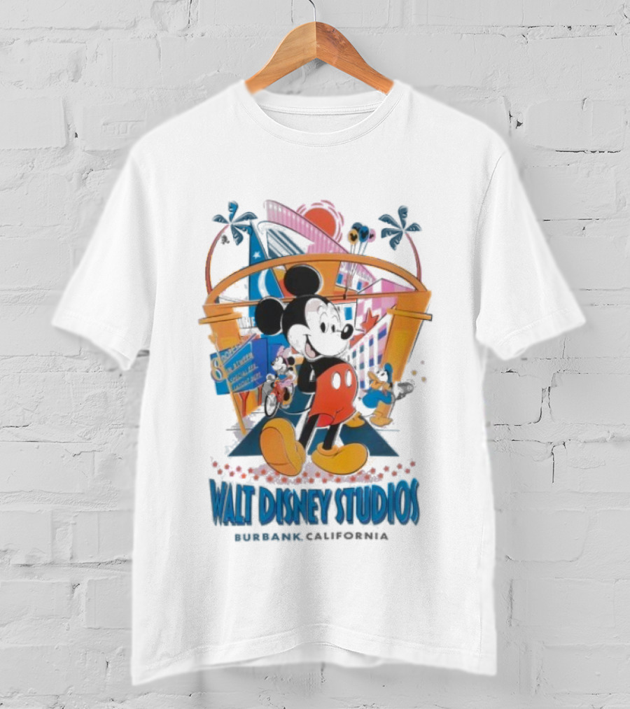 Mickey Mouse And Friends Walt Disney Studios Burbank California Retro Animation Style T-Shirt