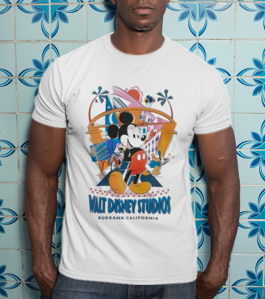 Mickey Mouse And Friends Walt Disney Studios Burbank California Retro Animation Style T-Shirt