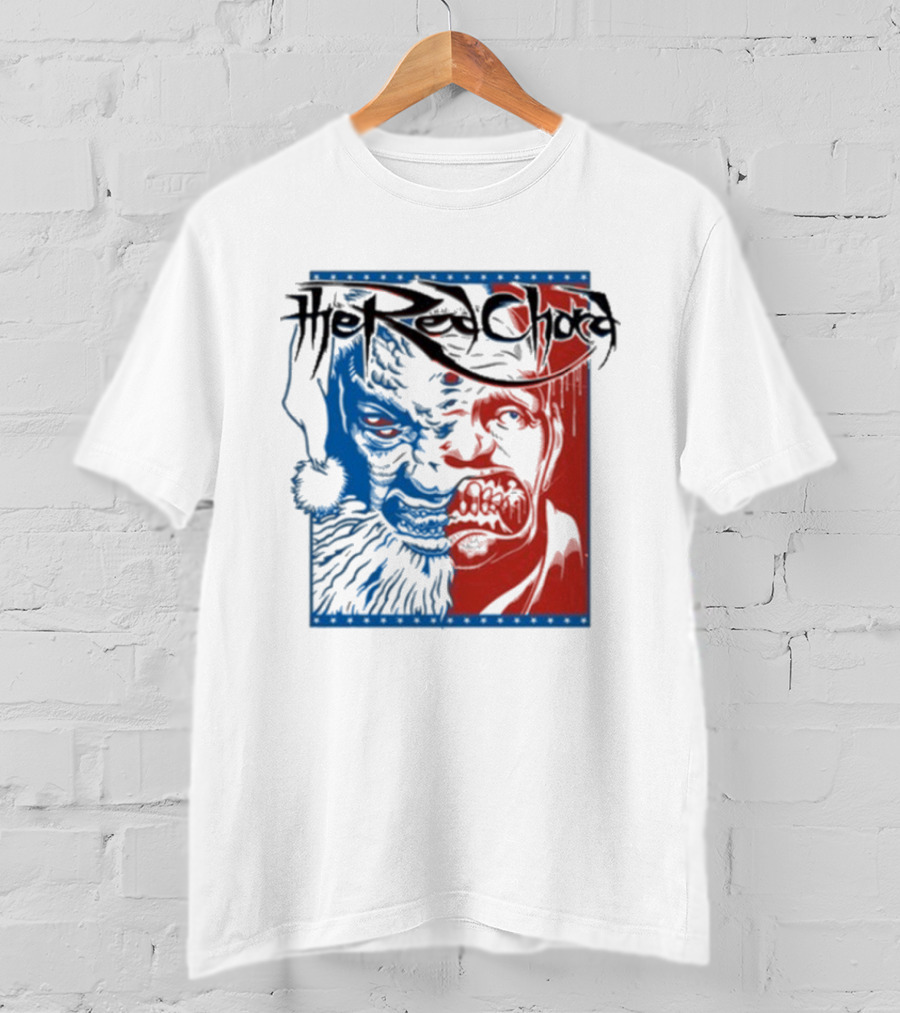 The Red Chord Split Face Blue And Red Duality Artwork T-Shirt