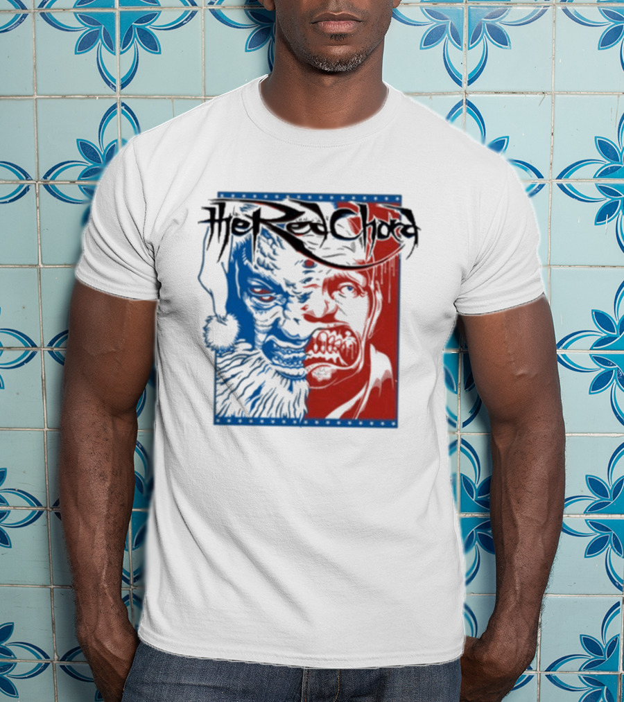 The Red Chord Split Face Blue And Red Duality Artwork T-Shirt