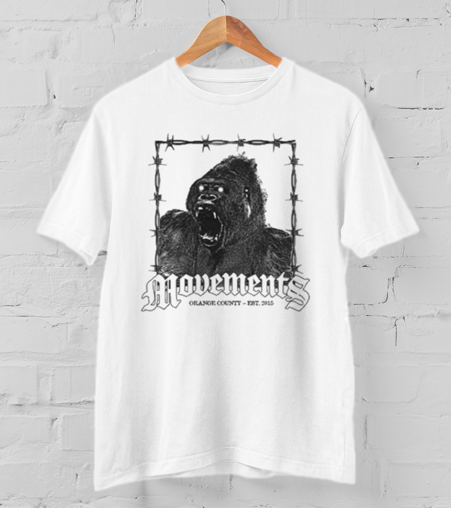 Movements Orange County Est 2015 Gorilla Barbed Wire T-Shirt