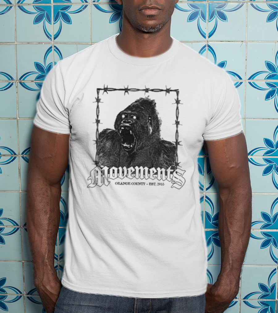 Movements Orange County Est 2015 Gorilla Barbed Wire T-Shirt