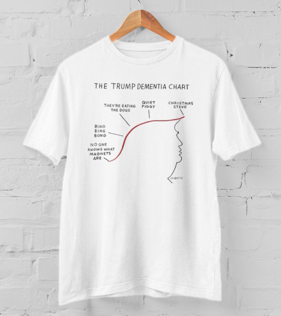 The Trump Dementia Chart Sweet Pretty Christmas Style Bing Bing Bong They're Eating The Dogs No One Knows What Magnets Are T-Shirt