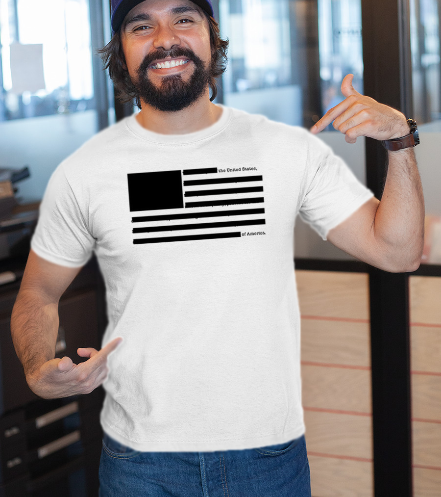 The United States Of America Black Flag Without Star Symbol T-Shirt