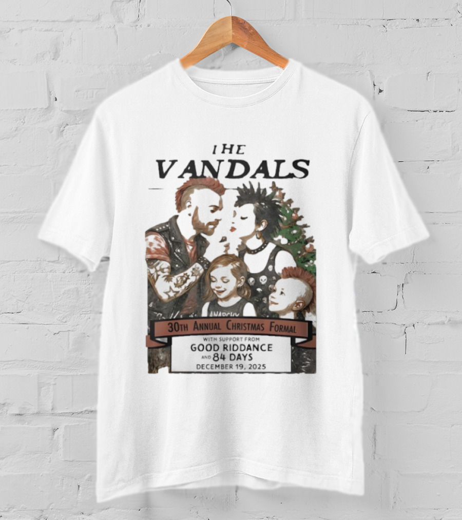 The Vandals 30th Annual Christmas Formal 2025 Ventura CA With Good Riddance And 84 Days T-Shirt