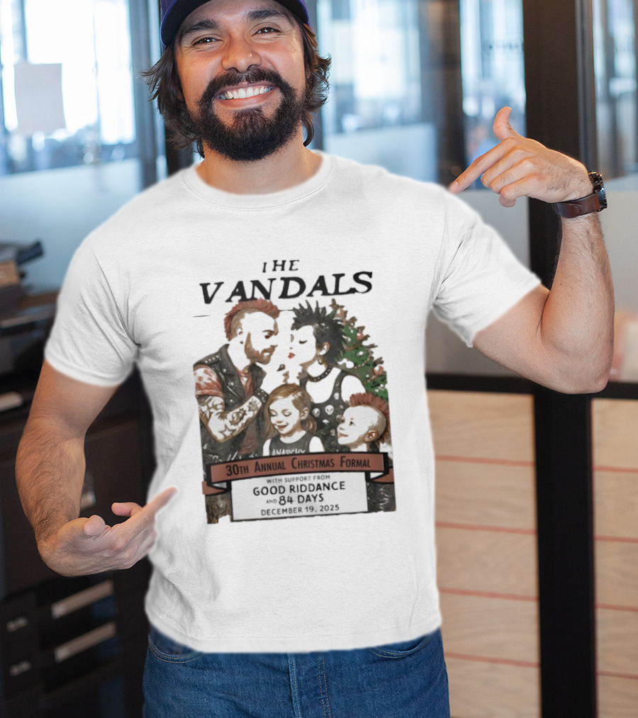 The Vandals 30th Annual Christmas Formal 2025 Ventura CA With Good Riddance And 84 Days T-Shirt