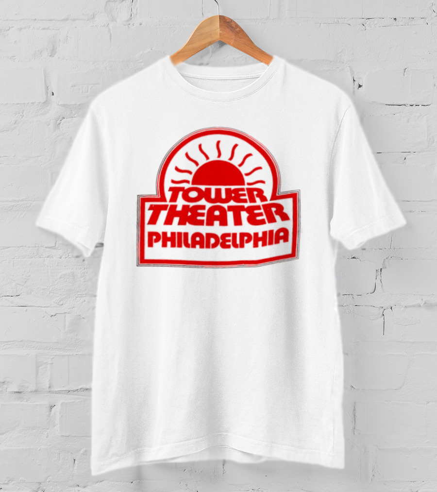 Tower Theater Philadelphia 1970s Midnight Sun Vintage Retro Style T-Shirt