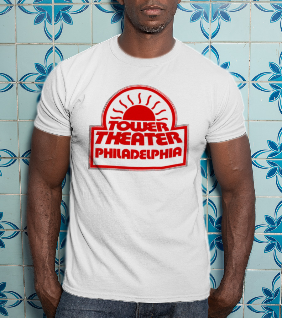 Tower Theater Philadelphia 1970s Midnight Sun Vintage Retro Style T-Shirt