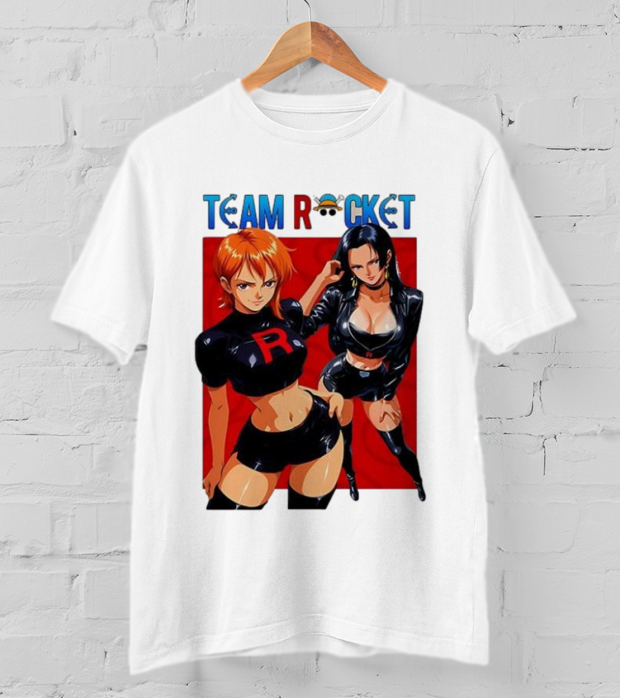 Team Rocket Nami Nico Robin Anime Crossover T-Shirt
