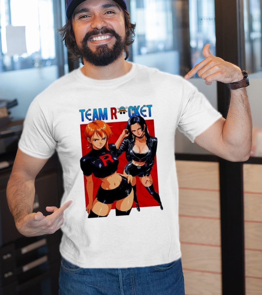 Team Rocket Nami Nico Robin Anime Crossover T-Shirt