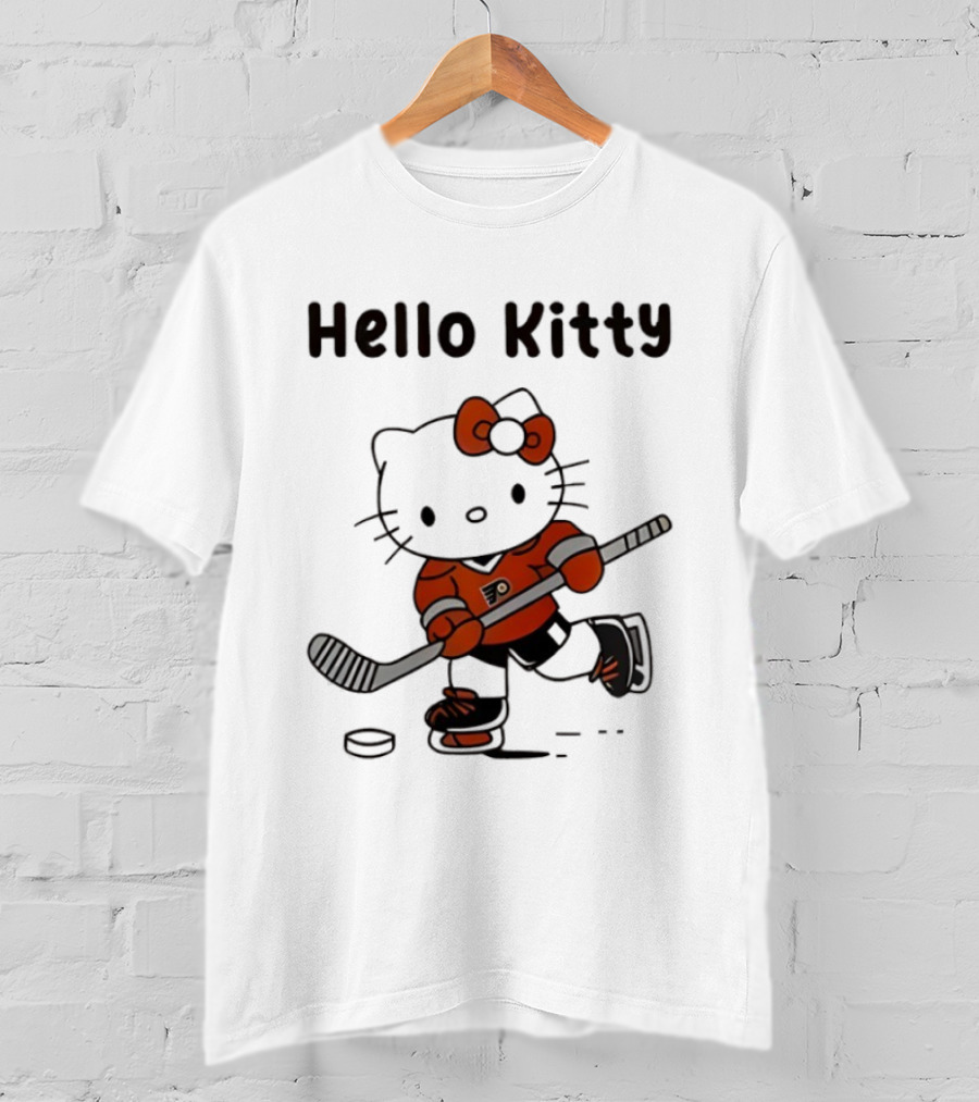 Philadelphia Flyers Hello Kitty Ice Hockey Collaboration 2026 T-Shirt