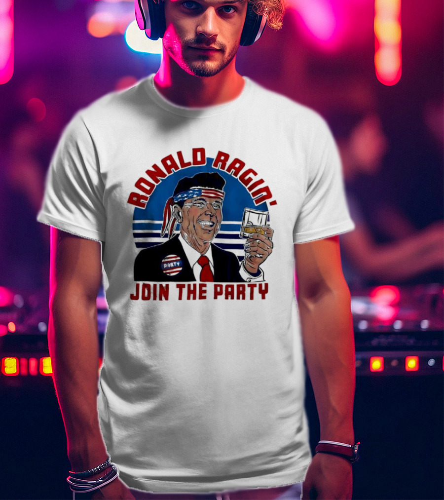 Ronald Ragin Join The Party President Retro Headband T-Shirt