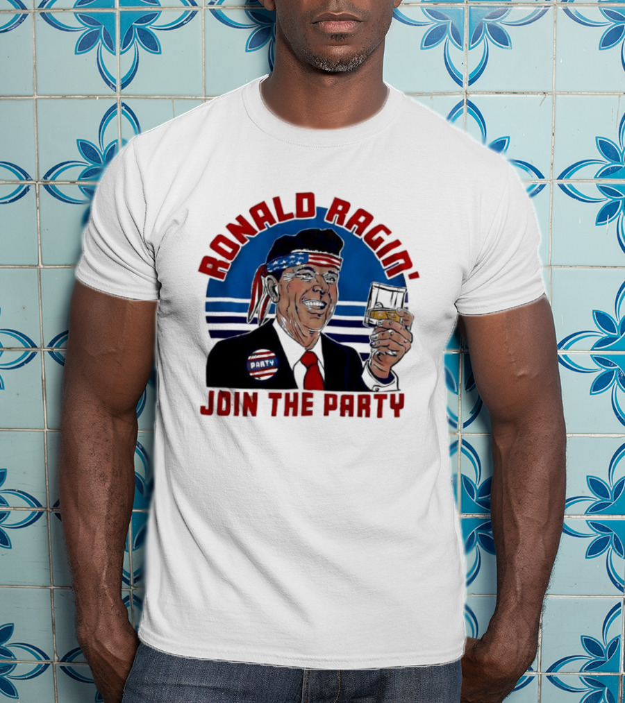 Ronald Ragin Join The Party President Retro Headband T-Shirt