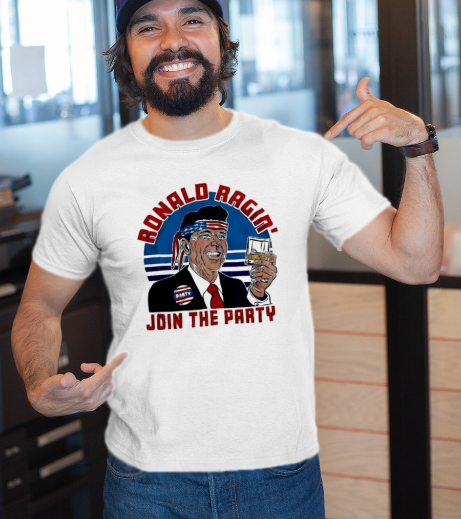 Ronald Ragin Join The Party President Retro Headband T-Shirt
