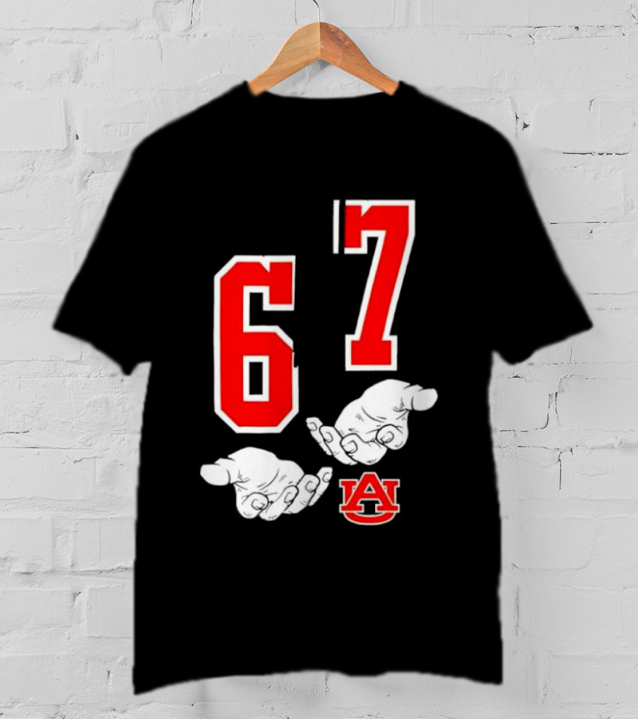 67 Auburn Basketball A Logo Red White T-Shirt