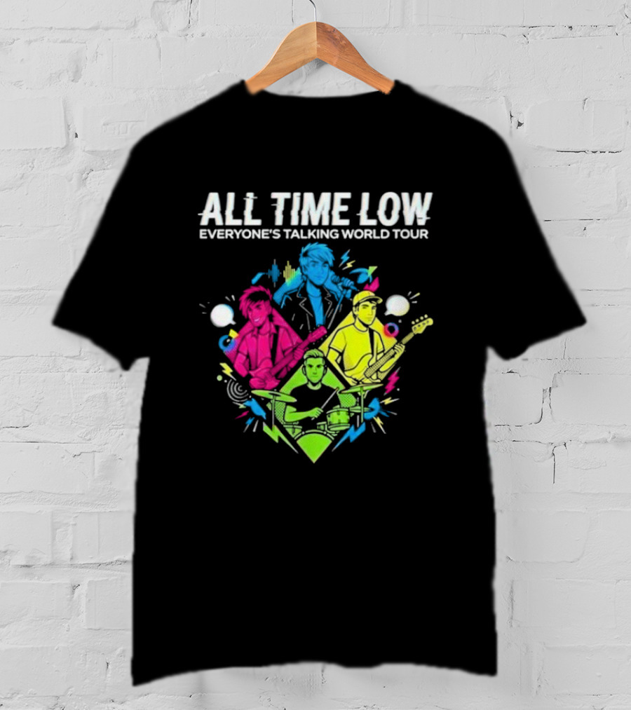 All Time Low Everyone’s Talking World Tour 2026 Event At OVO Hydro On January 20 Glasgow United Kingdom T-Shirt