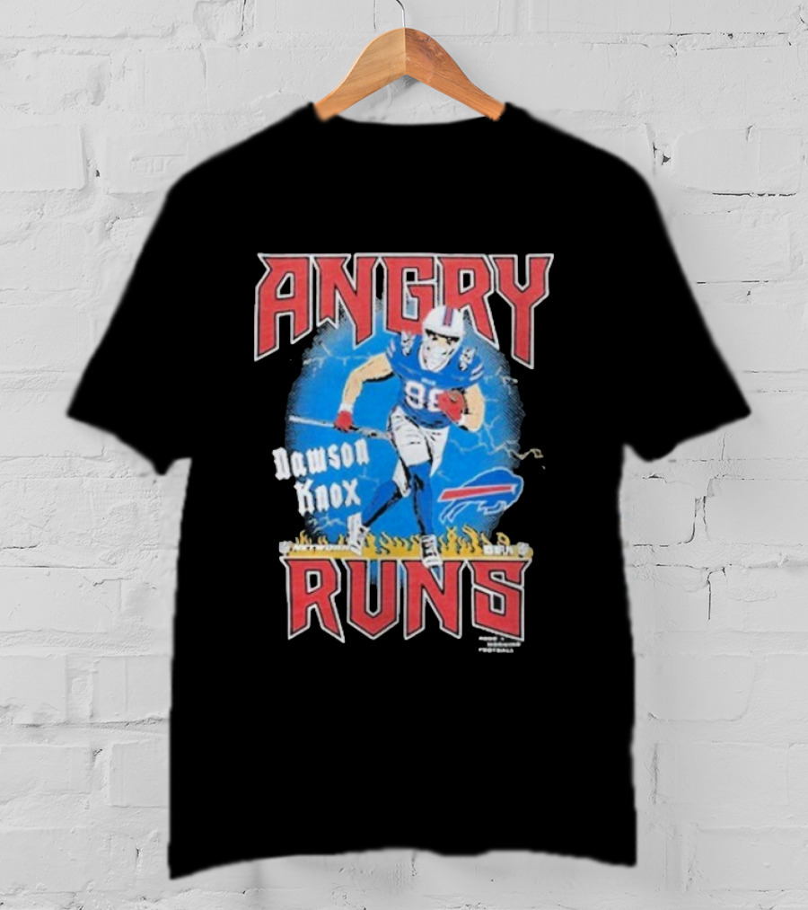 Buffalo Bills Angry Runs Dawson Knox NFL Network Good Morning Football T-Shirt