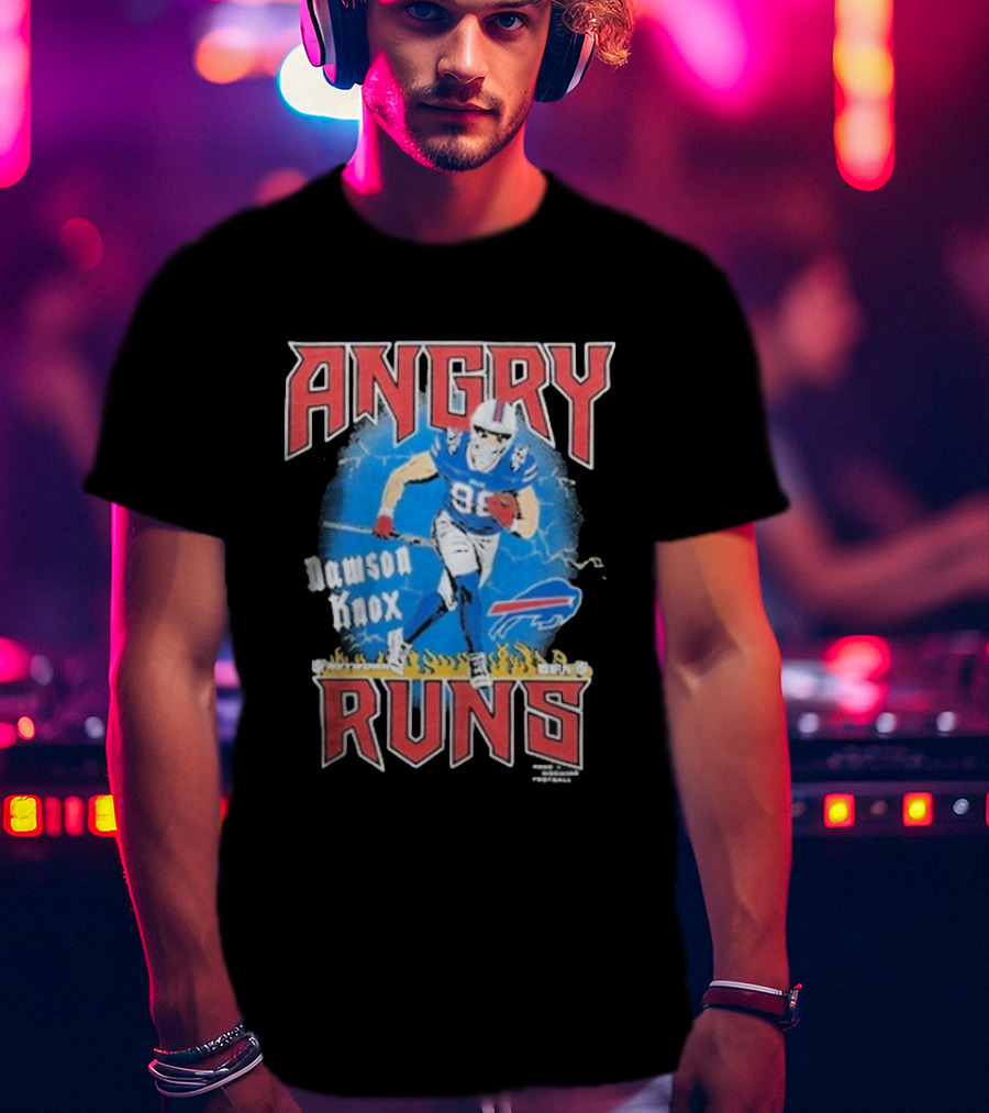 Buffalo Bills Angry Runs Dawson Knox NFL Network Good Morning Football T-Shirt