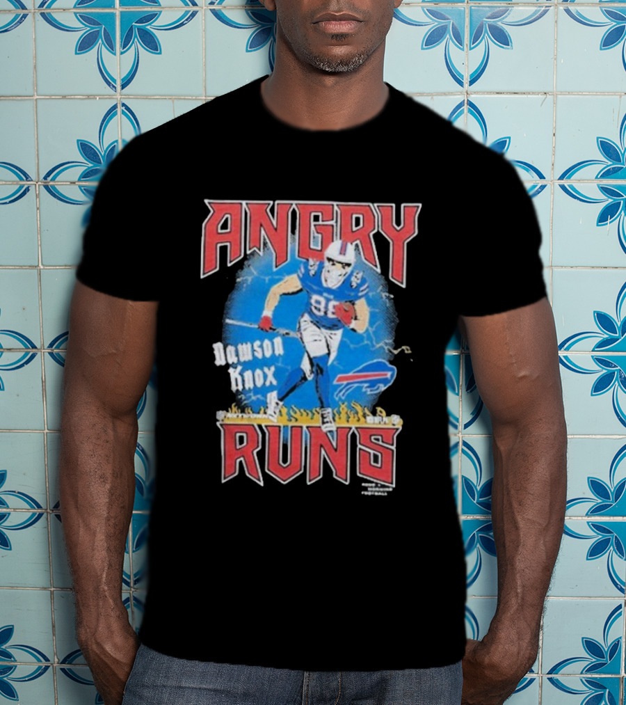 Buffalo Bills Angry Runs Dawson Knox NFL Network Good Morning Football T-Shirt