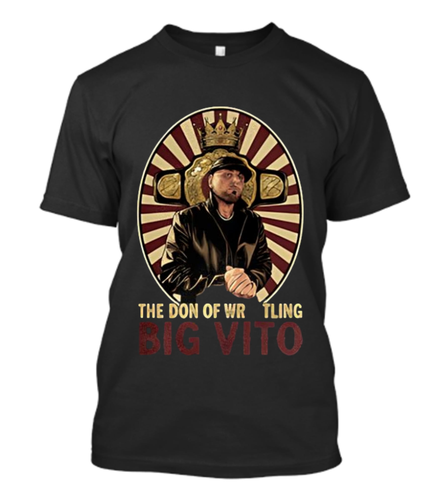 Big Vito The Don Of Wrestling Hardcore Champ Vintage WWE Crown Belt T-Shirt