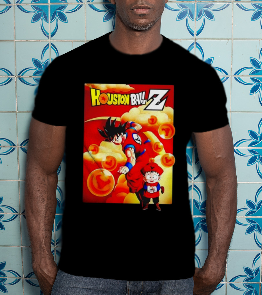 Houston Ball Z Dragon Ball Z Crossover NFL Houston Texans Collaboration T-Shirt