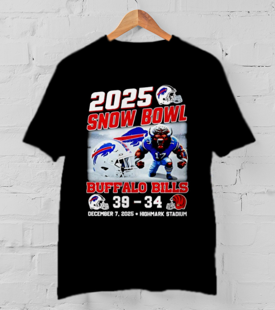 2025 Snow Bowl Buffalo Bills 39 34 Highlights Winnaar T-Shirt