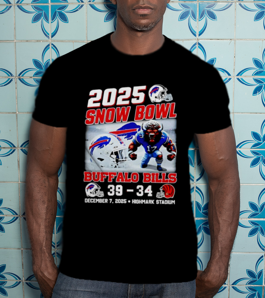 2025 Snow Bowl Buffalo Bills 39 34 Highlights Winnaar T-Shirt