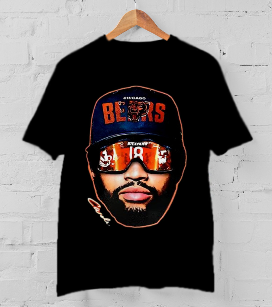 Chicago Bears Caleb Williams Signature Big Face Sunglasses 18 T-Shirt