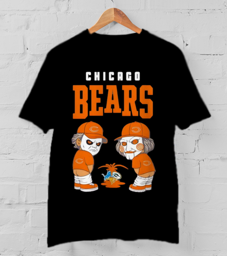 Chicago Bears Michael Myers Billy The Puppet Miami Dolphins Rivalry T-Shirt