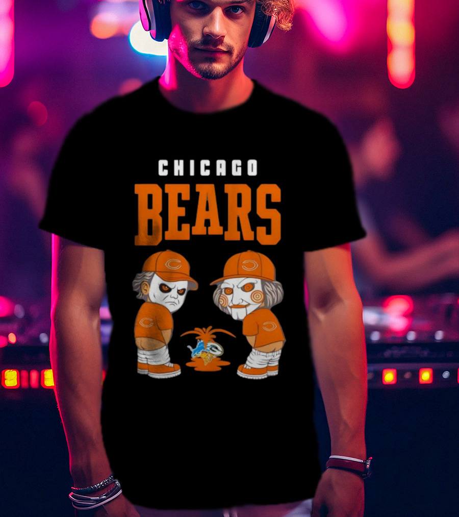 Chicago Bears Michael Myers Billy The Puppet Miami Dolphins Rivalry T-Shirt