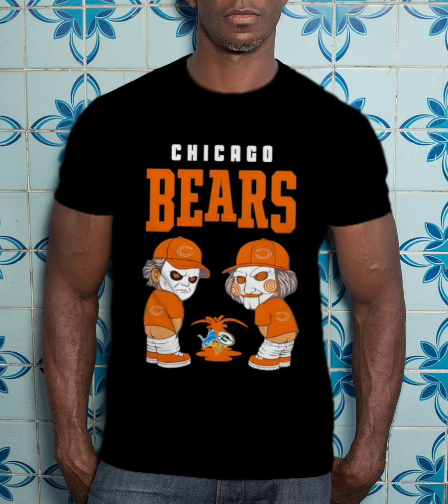 Chicago Bears Michael Myers Billy The Puppet Miami Dolphins Rivalry T-Shirt