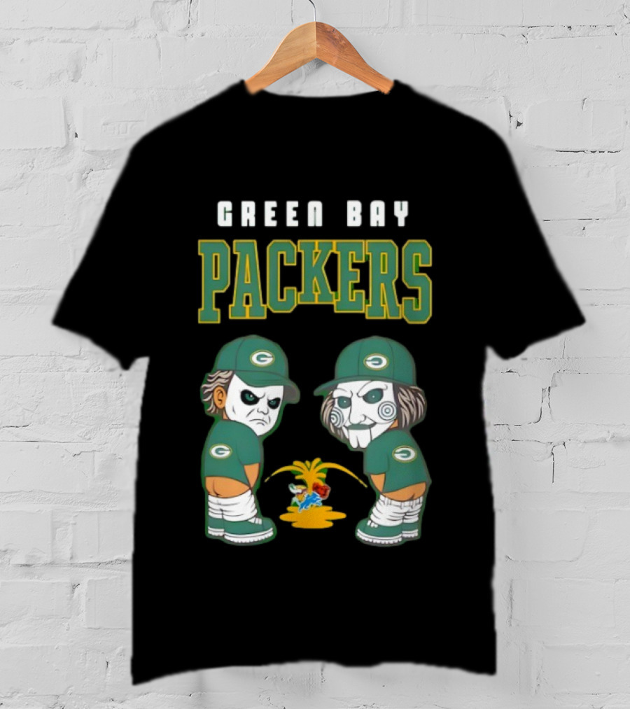 Green Bay Packers Michael Myers Billy The Puppet Pissing T-Shirt
