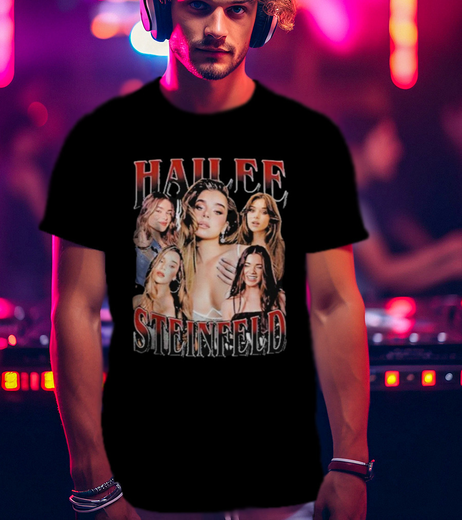 Hailee Steinfeld Pop Star Vintage Collage Retro Style Fashion T-Shirt