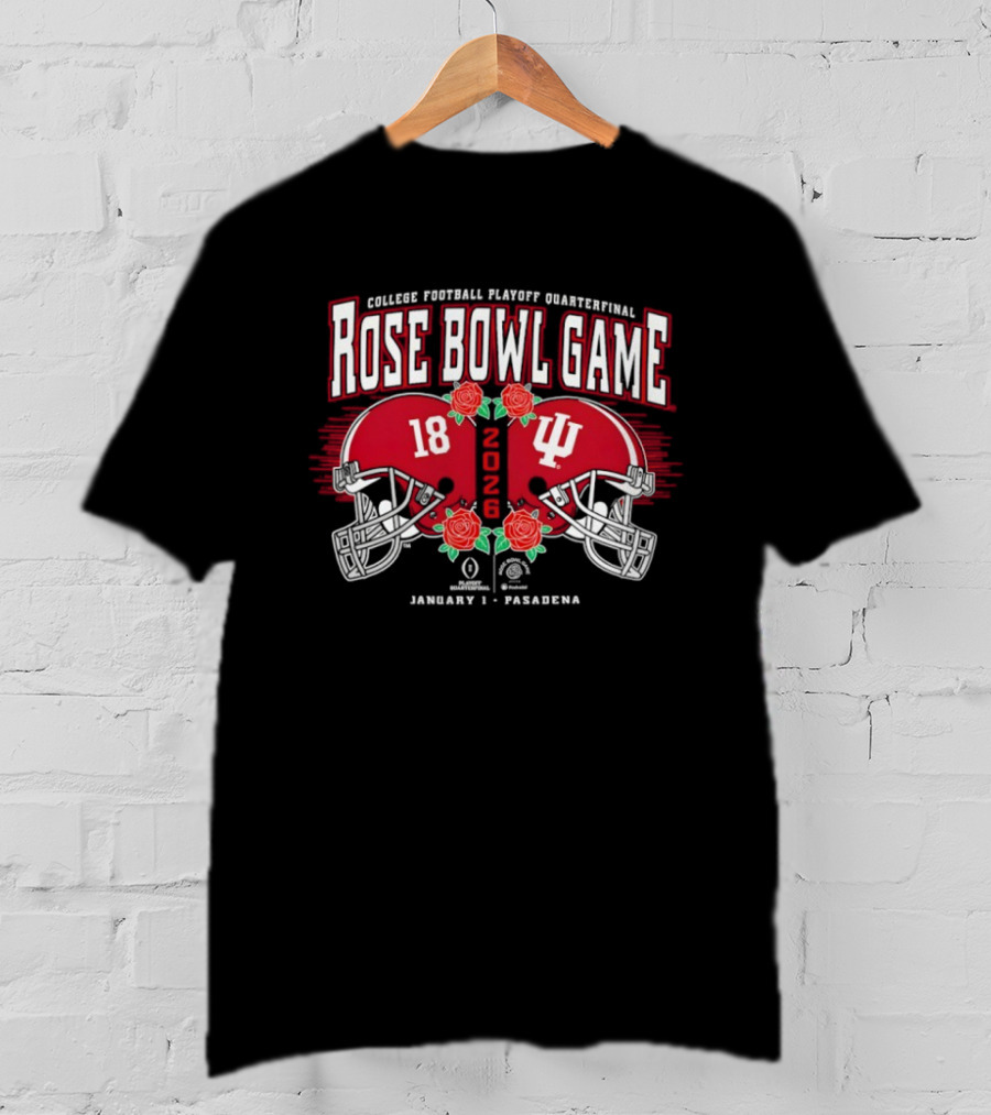 College Football Playoff Quarterfinal Rose Bowl Game Indiana Hoosiers Vs Alabama Crimson Tide January 1 Pasadena T-Shirt