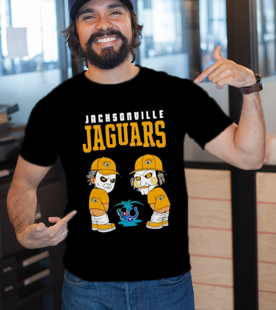 Jacksonville Jaguars Michael Myers Billy The Puppet Tennessee Titans Rivalry T-Shirt