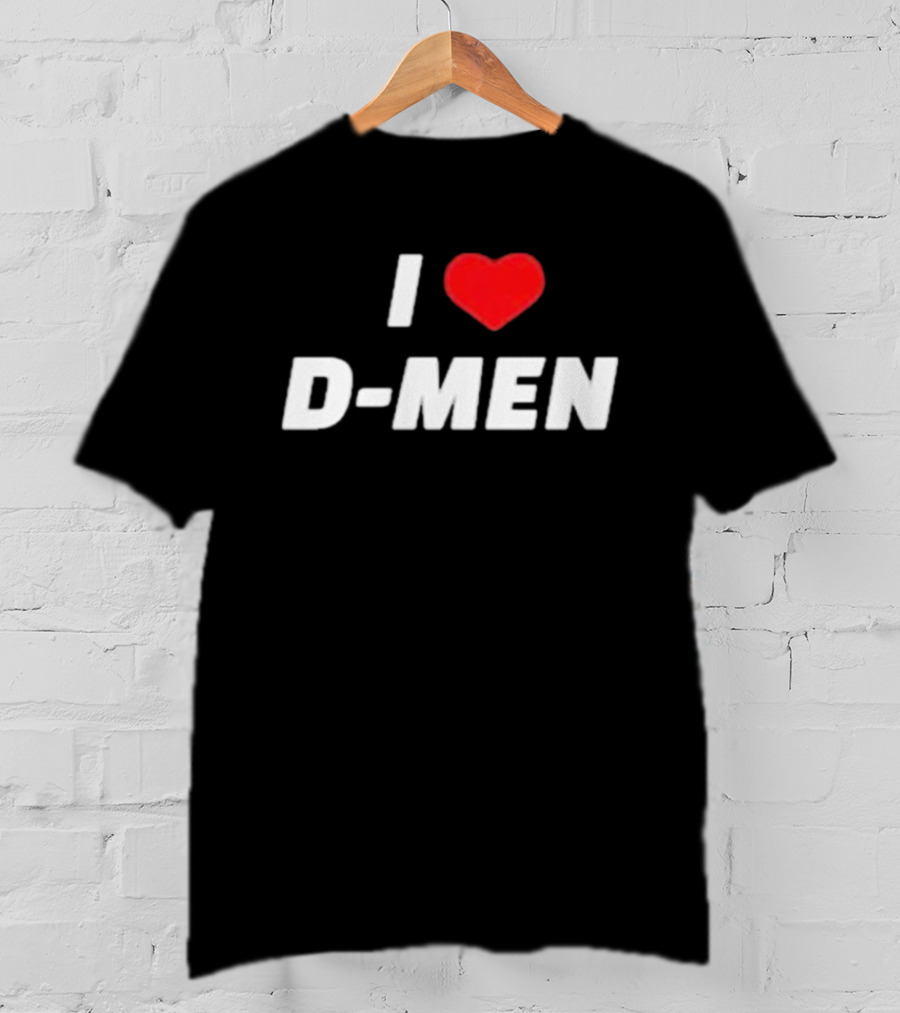 I Love D Men Heart T-Shirt